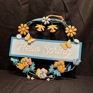 Spring Floral Wall Decor with Butterflies